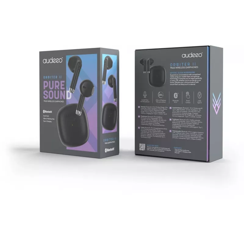 Audeeo True Wireless -nappikuulokkeet AOORBIT2-BK - musta