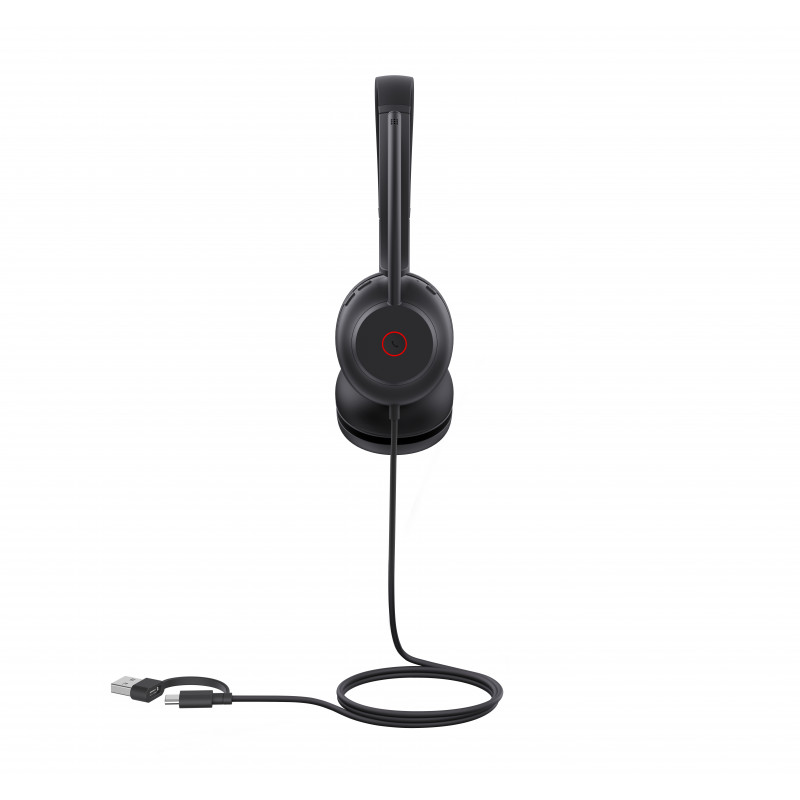 Yealink UH35 Dual UC USB-C/A on-ear-kuuloke USB-A/USB-C, musta