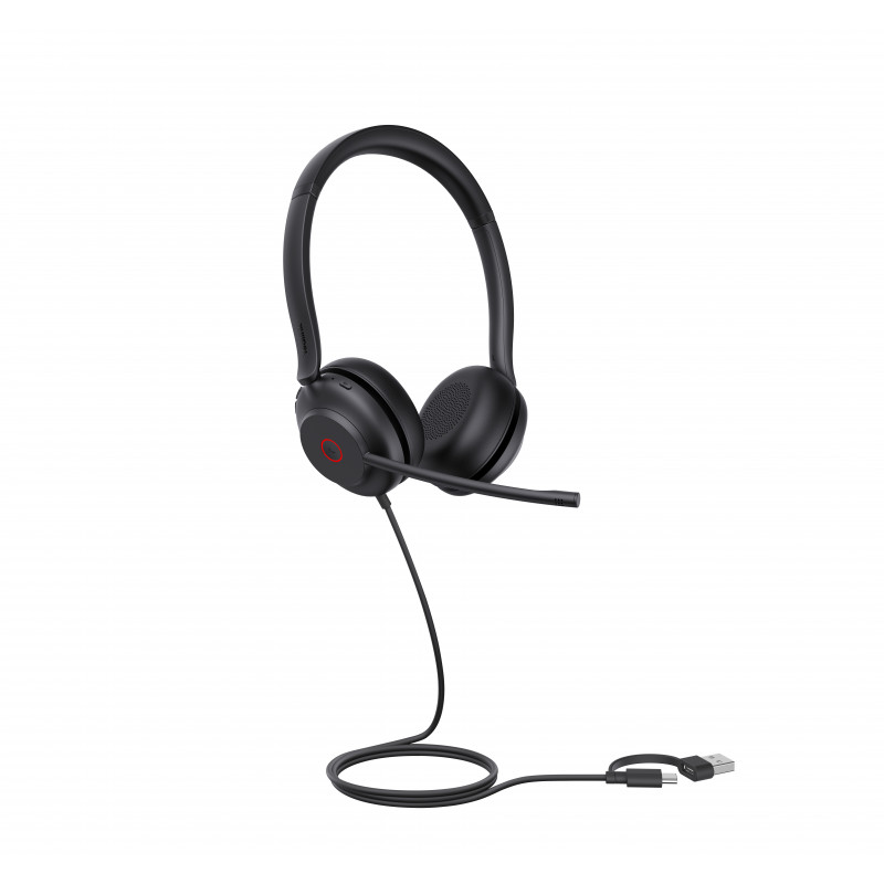 Yealink UH35 Dual UC USB-C/A on-ear-kuuloke USB-A/USB-C, musta