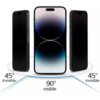 iLike Apple iPhone 15 Pro karkaistu yksityisyyslasi näytönsuoja musta