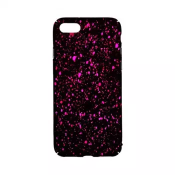 GreenGo Apple iPhone 7/8 Splash musta vaaleanpunainen takakotelo