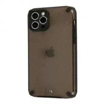 iLike Apple iPhone 12 Pro Armor Glitter Case musta