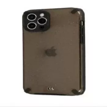 iLike Apple iPhone 12 Pro Max Armor Glitter Case musta