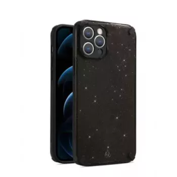 iLike Apple iPhone 12 Pro Max Armor Glitter Case musta