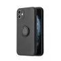 iLike Apple iPhone 12 Pro Max silikonikotelo rengas musta