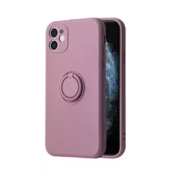 iLike Apple iPhone 14 Pro Silikon Ring -kotelo violetti