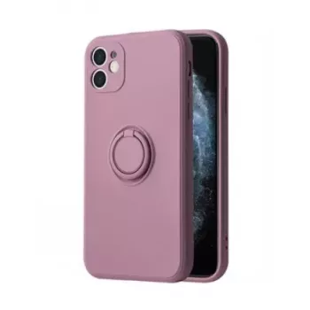 iLike Apple iPhone 14 Pro Max Silicone Ring Case violetti