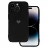 Vennus Samsung Galaxy A13 4G Pattern Silicone Heart Case musta