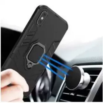 iLike Samsung Galaxy A14 Ring Armor Case musta