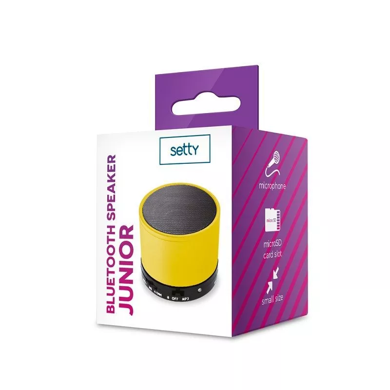 Setty Junior kannettava Bluetooth-kaiutin keltainen