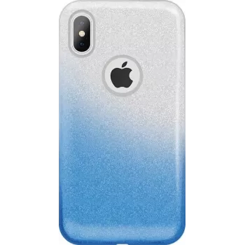 GreenGo Apple iPhone X/Xs Gradient Glitter 3in1 kuori sininen