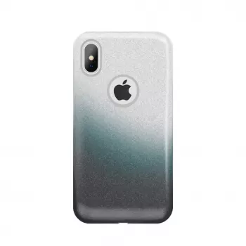 iLike Apple iPhone X / iPhone XS Gradient Glitter 3in1 kuori savunvärinen