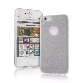 iLike Apple iPhone X / iPhone XS Glitter 3 in 1 takakuori hopea