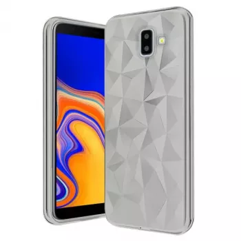 GreenGo Samsung Galaxy J6 Plus 2018 geometrinen kotelo harmaa