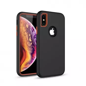 GreenGo Apple iPhone XR Defender Solid 3-in-1 -kotelo musta
