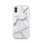 iLike Apple iPhone XR Marmur-kotelo valkoinen