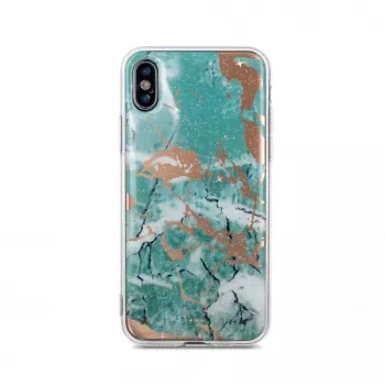 iLike Samsung Galaxy A70 Marble -kotelo vihreä
