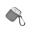 GreenGo Apple AirPods silikonikotelo koukulla harmaa