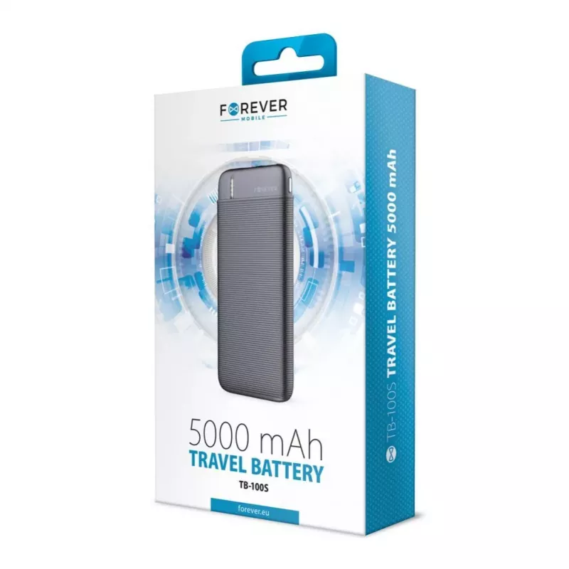 Forever Power Bank TB-100S 5000 mAh musta