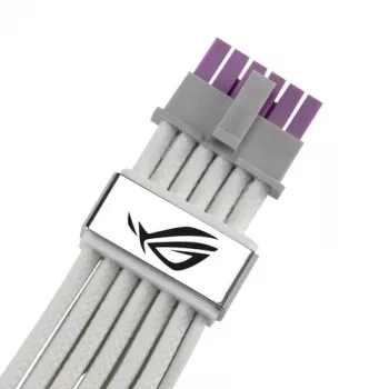 ASUS ROG EQUALIZER White Edition GPU-virtakaapeli - 16-napainen 12VHPWR 3x8-napaiseen PCIe - 700mm valkoinen