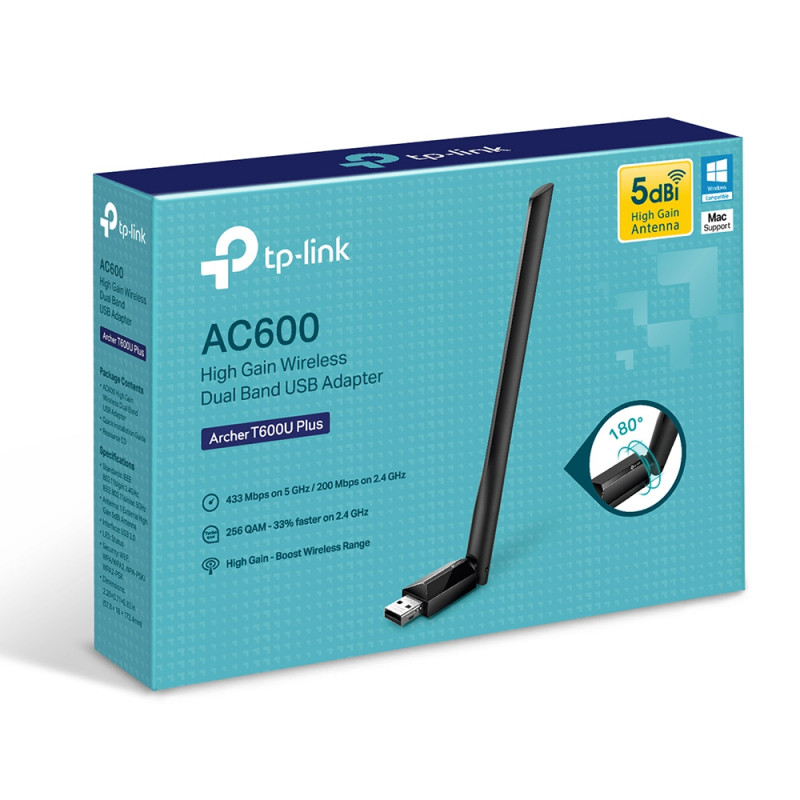 TP-Link Archer T600U Plus(EU) AC600 Dual Band Wi-Fi -sovitin