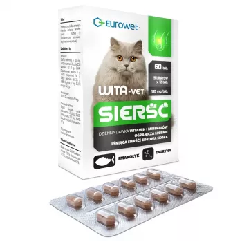 EWE EUROWET Wita-Vet Coat - ravintolisä kissoille - 60 tablettia