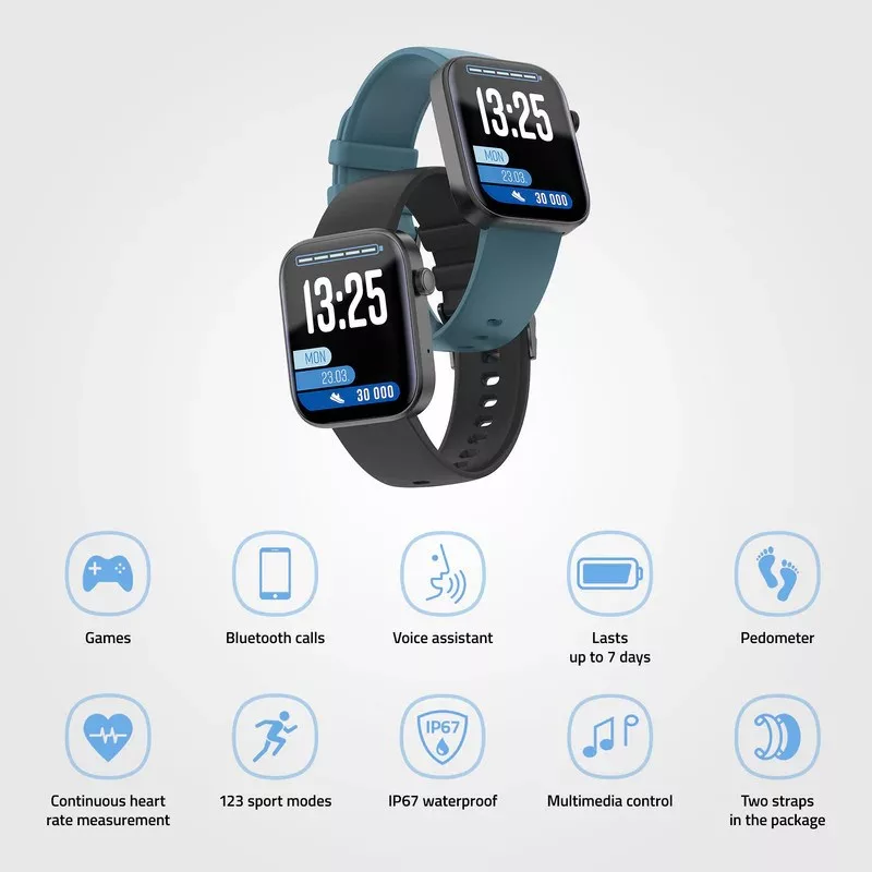 LAMAX BCool2 Plus Black älykello 1,8 inch IP67 Bluetooth 5.1 260mAh