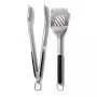 OXO Good Grips grillaustikku ja -pihdit -sarja, musta/hopea, 2 osaa