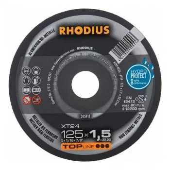 RHODIUS XT24 katkaisulaikka 125x1,5x22,23 mm 10 kpl