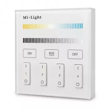 MIBOXER B2 LED-kaukosäädin Smart Panel Dual White (CCT) 4-vyöhykkeinen