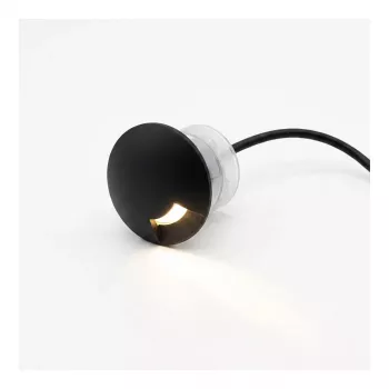 SYNERGY21 LED upotettava lattiavalaisin ARGOS pyöreä segmentti-2 IP67 lämmin valkoinen - musta