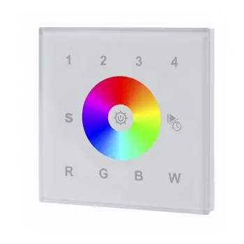 SYNERGY21 LED-sarja EOS 03 DMX512 RGB-W seinäkytkin valkoinen +WiFi