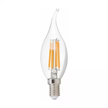 SYNERGY21 LED Retrofit E14 kynttilä kirkas taivutettu kärki 4,5W lämmin valkoinen himmennettävä