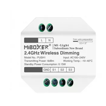 Miboxer Synergy 21 LED-himmenninohjain 2,4GHz langaton painohimmennys (PUSH1)