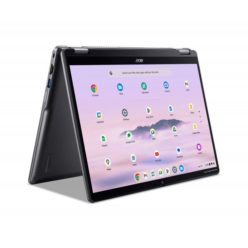Acer Chromebook Plus Spin 514 for Work CPE594-1N-36N1 14 tuuman WUXGA IPS kosketus/kynätuki Intel Core 3 Processor 100U 8GB LPDDR5X 128GB SSD Chrome OS 2 vuoden takuu