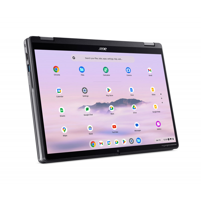 Acer Chromebook Plus Spin 514 for Work CPE594-1N-36N1 14 tuuman WUXGA IPS kosketus/kynätuki Intel Core 3 Processor 100U 8GB LPDDR5X 128GB SSD Chrome OS 2 vuoden takuu