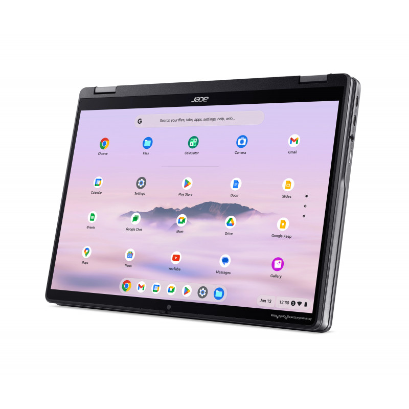 Acer Chromebook Plus Spin 514 for Work CPE594-1N-36N1 14 tuuman WUXGA IPS kosketus/kynätuki Intel Core 3 Processor 100U 8GB LPDDR5X 128GB SSD Chrome OS 2 vuoden takuu
