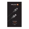 Evelatus USB-C - USB-C -kaapeli 1,2m 60W PD punottu nailon valkoinen