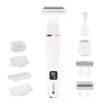 Rio SHTR-EU/1.3 Go Smooth 4-in-1 naisten parranajokone ja bikinitrimmeri, valkoinen