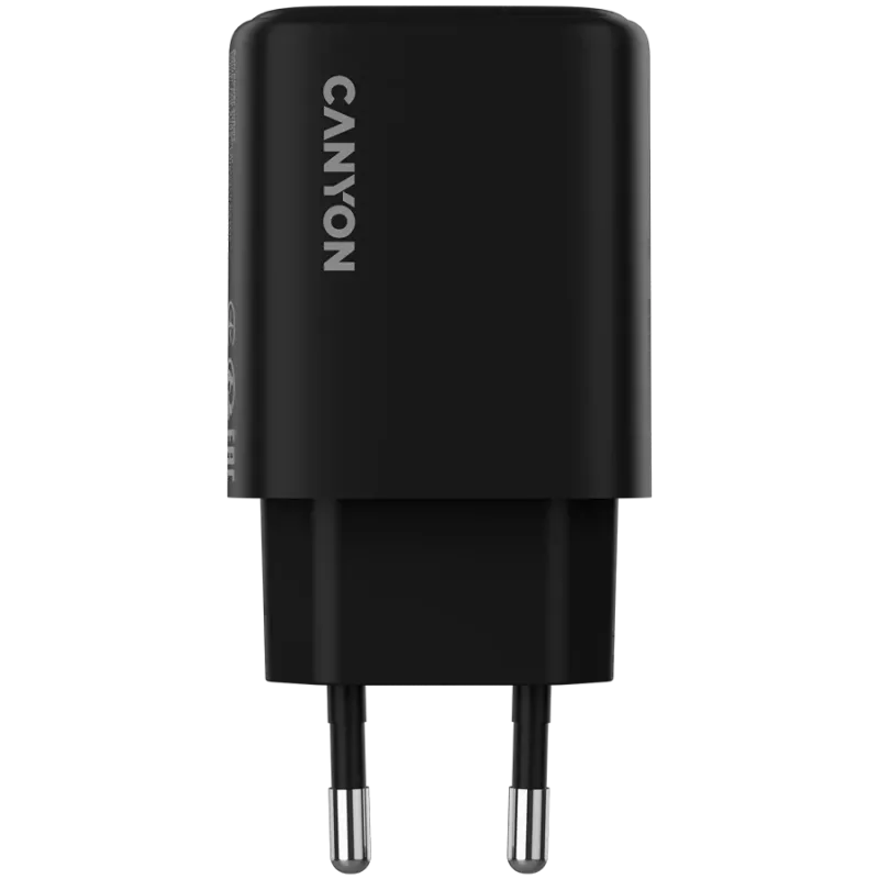 CANYON OnCharge 200 20W 1xPD 1xQC EU musta seinälaturi