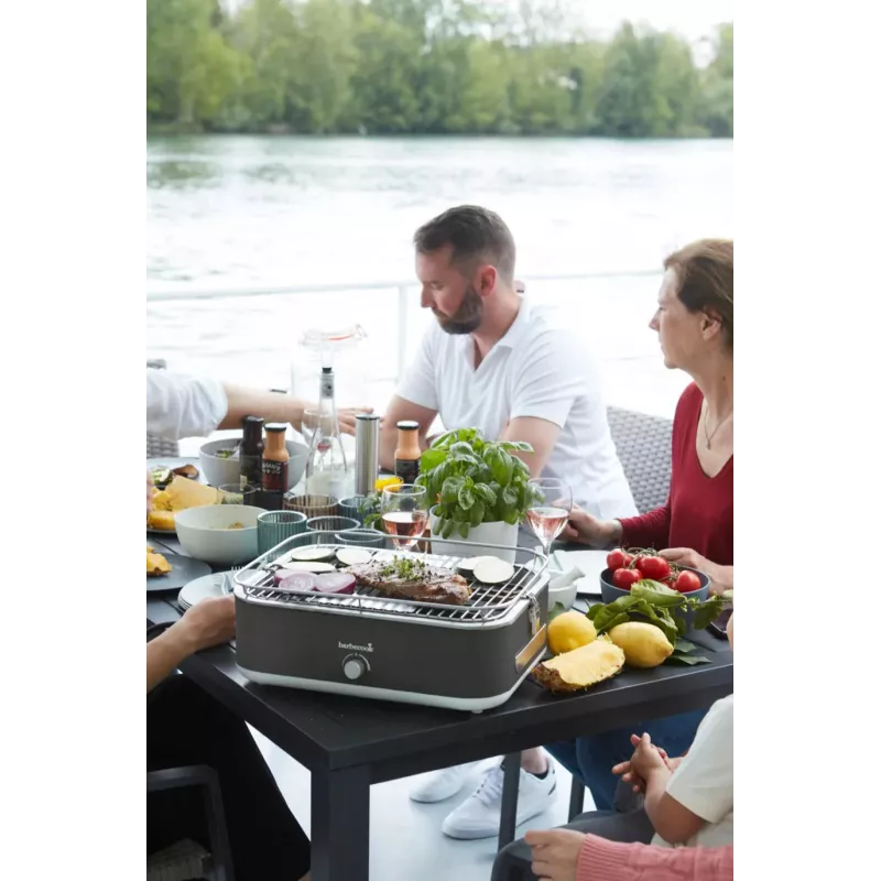 Barbecook E-Carlo -sähköpöytägrilli 2500 W Midnight Grey