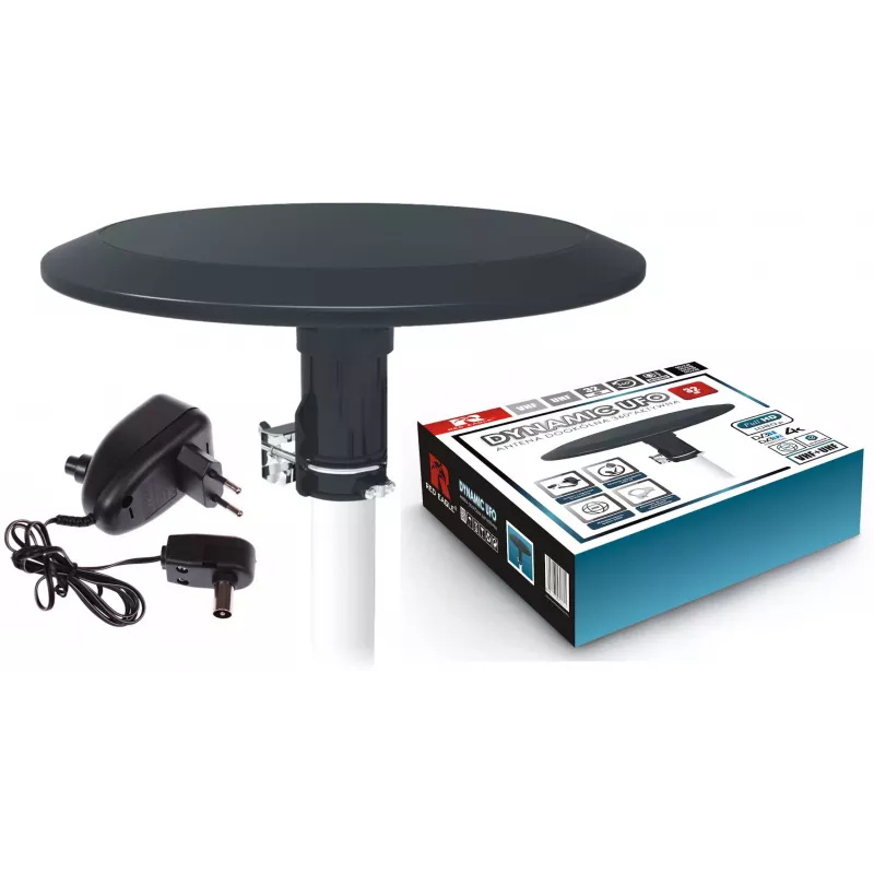 OPTICUM RED Opticum DVB-T Dynamic UFO-360 musta aktiivinen ulkoinen ympärisäteilevä antenni