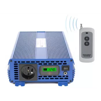 AZO Digital 24 VDC / 230 VAC ECO MODE SINUS IPS-2000S PRO 2000W puhdas siniaalto -jännitemuunnin