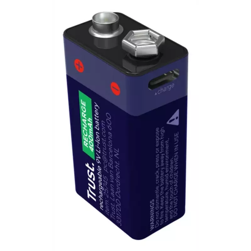 Trust 9V akku 400mAh USB-C:llä