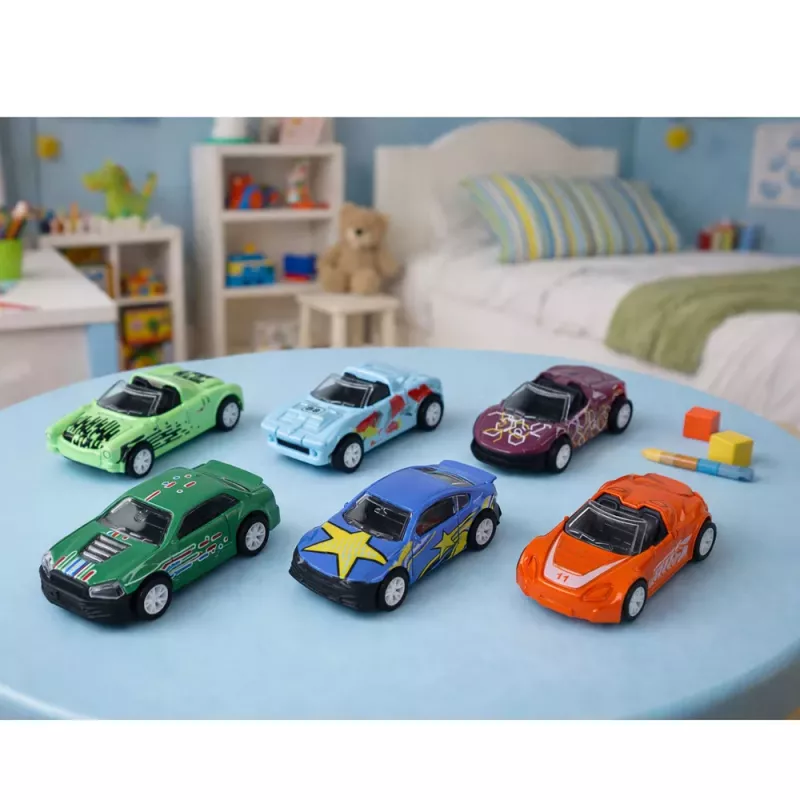 LEAN TOYS ajoneuvosetti kitkavetoisena metallikotelossa