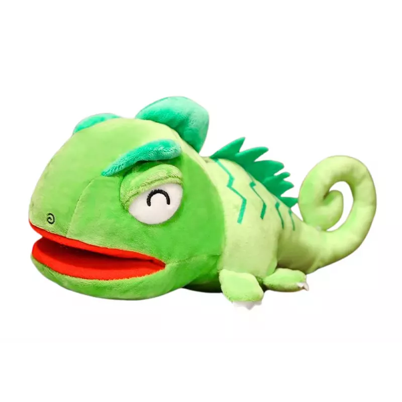 LEAN TOYS pehmeä vihreä lohikäärme maskotti käsinukke 30 cm