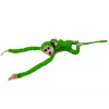 LEAN TOYS Maskotti pehmeä apina vauvan kanssa, vihreä 90 cm