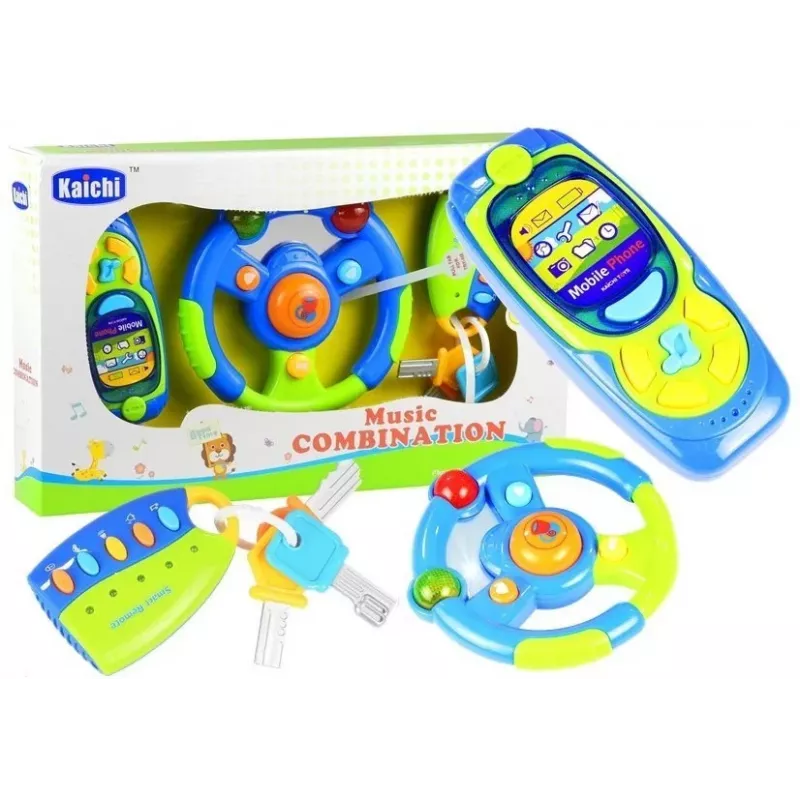 LEAN TOYS vauvan autosarja avaimet ohjauspyörä matkapuhelin interaktiivinen oppimislelusarja
