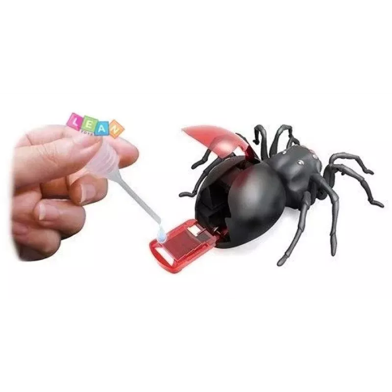 LEAN TOYS luova suolavedellä toimiva hämähäkki-sarja DIY musta