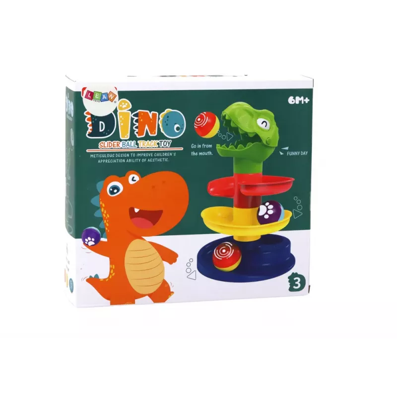 LEAN TOYS Koulutusliuku Pallolajittelija Vihreä Dinosaurus